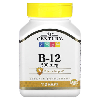 21st Century, Vitamin B-12, 500 mcg, 110 Tablets