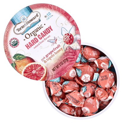 Torie & Howard, Organic Hard Candy, Pink Grapefruit & Tupelo Honey, 2 oz (57 g)