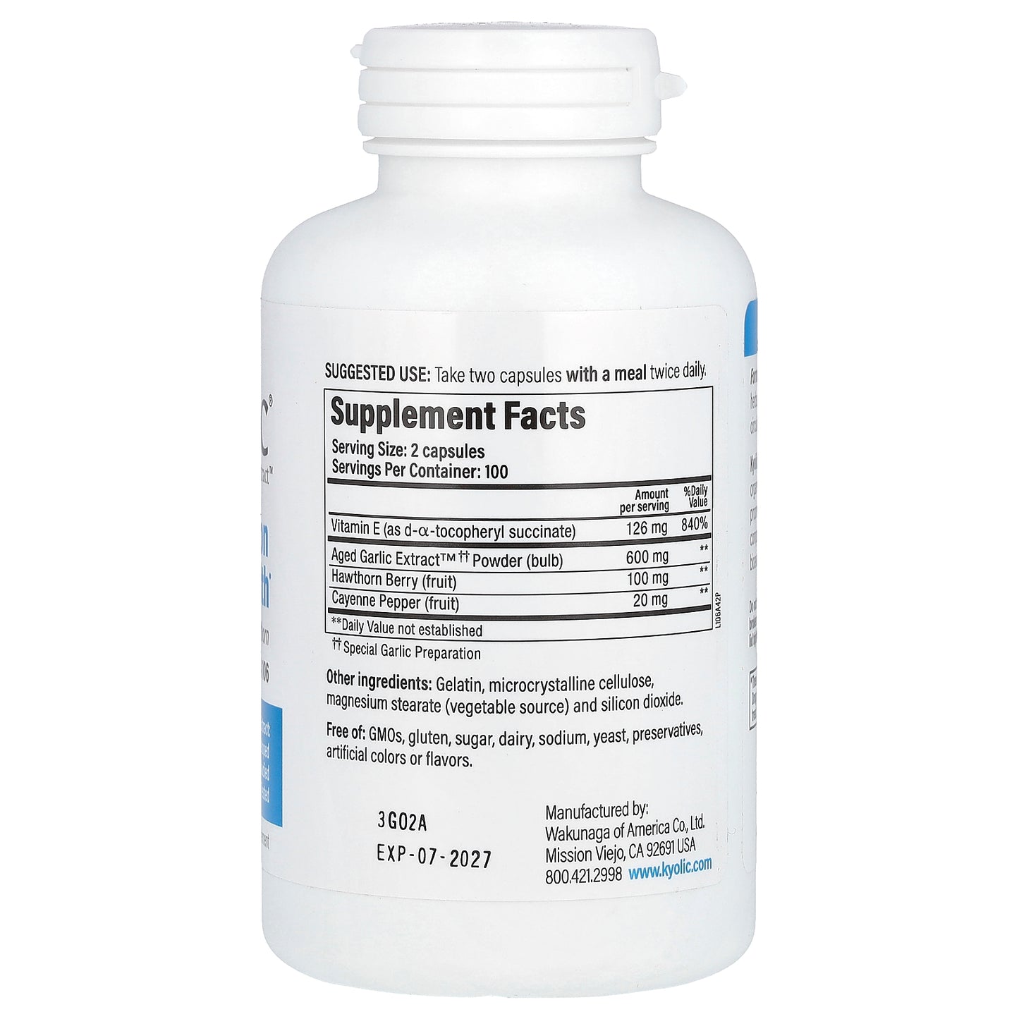 Kyolic, Aged Garlic Extract, Circulation Health, Formula 106, 200 Capsules