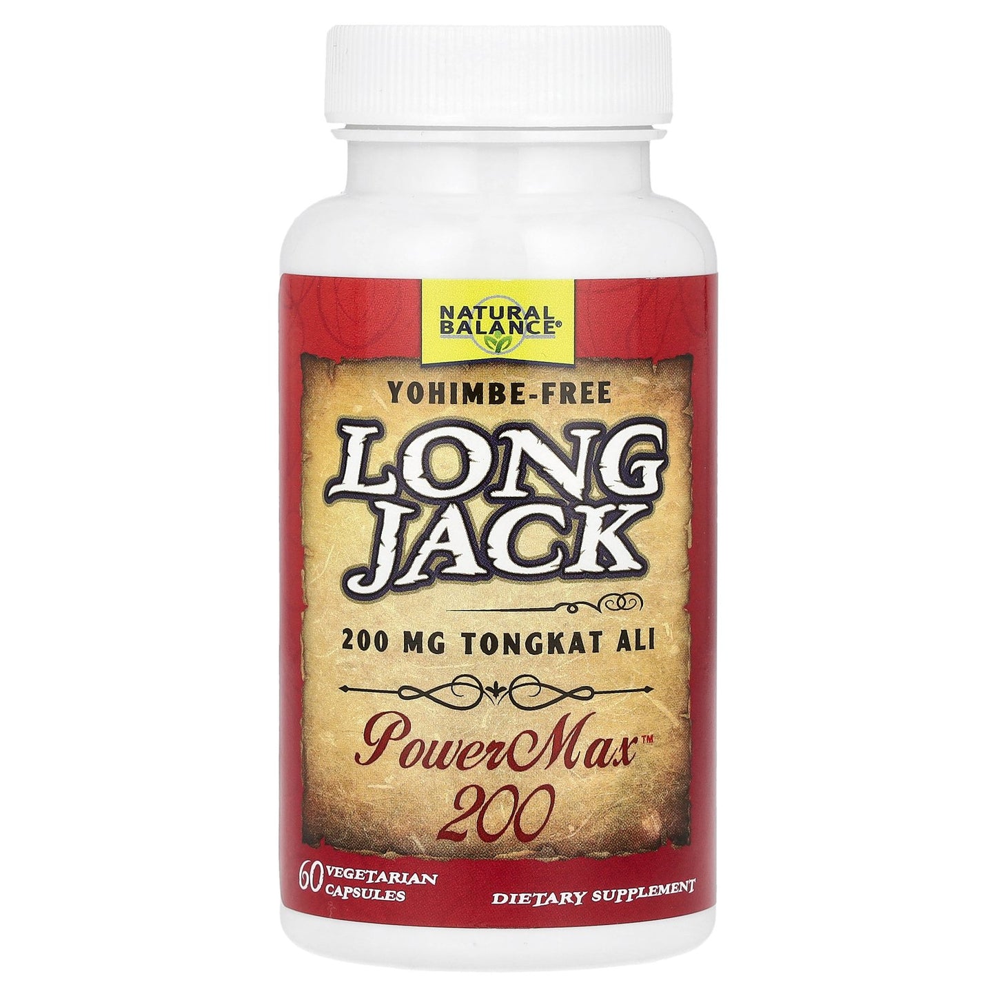 Natural Balance, Long Jack, PowerMax™, 200 mg, 60 Vegetarian Capsules