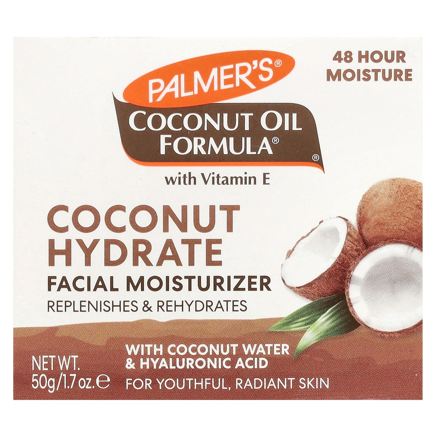 Palmer's, Coconut Oil Formula® with Vitamin E, Coconut Hydrate Facial Moisturizer, 1.7 oz (50 g)