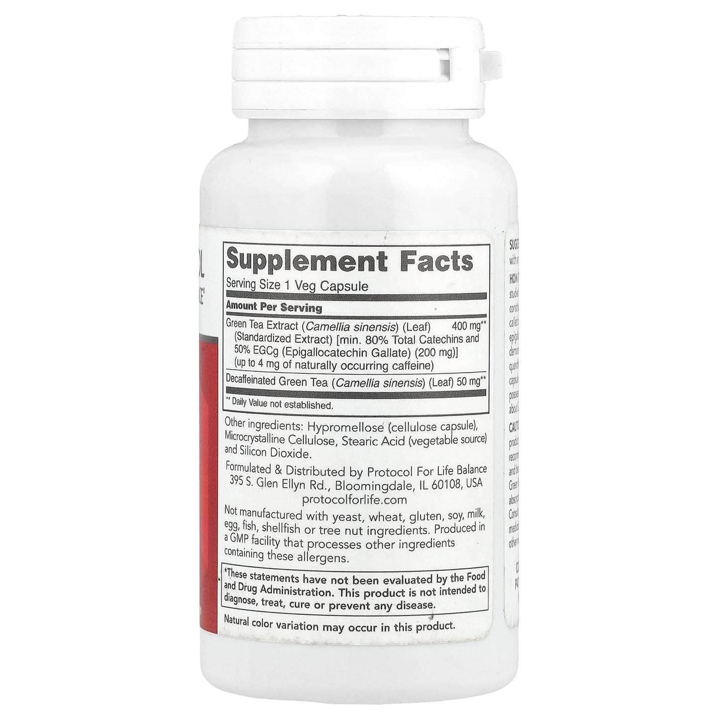 Protocol for Life Balance, EGCg Green Tea Extract, 90 Veg Capsules