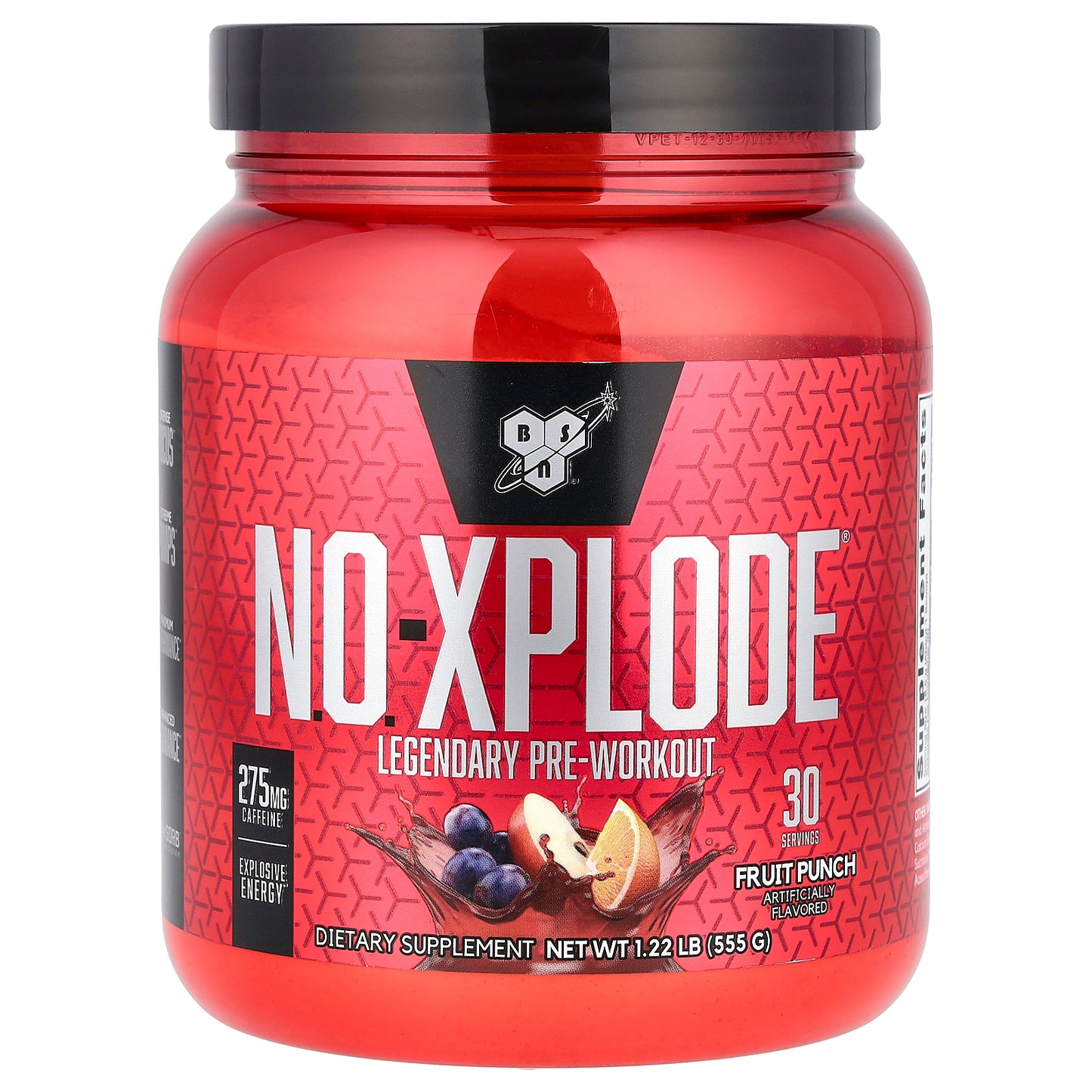 BSN, N.O.-Xplode®, Legendary Pre-Workout, Fruit Punch, 1.22 lbs (555 g)