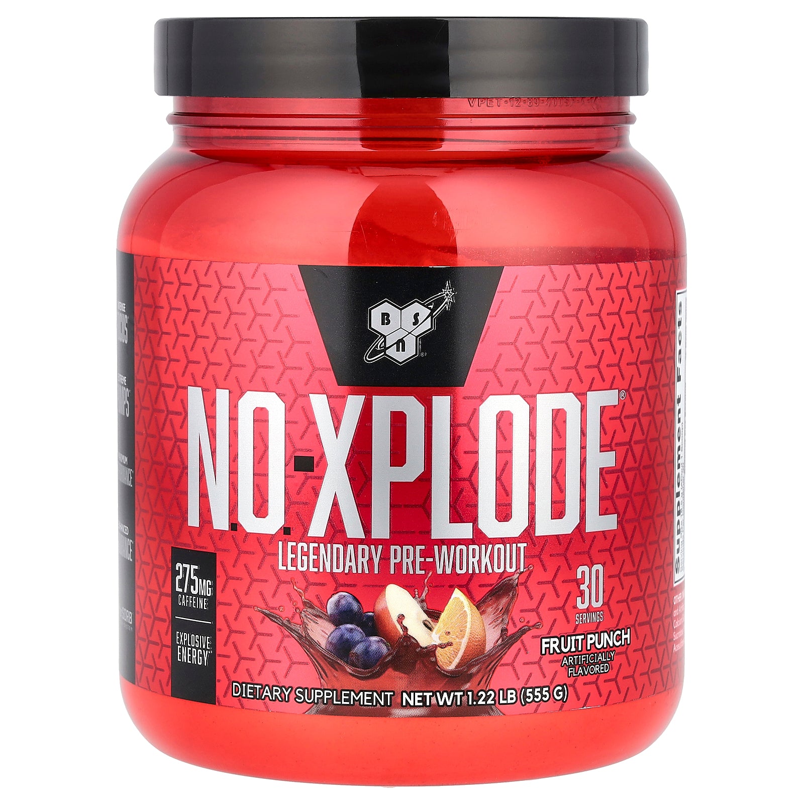 BSN, N.O.-Xplode®, Legendary Pre-Workout, Fruit Punch, 1.22 lbs (555 g)
