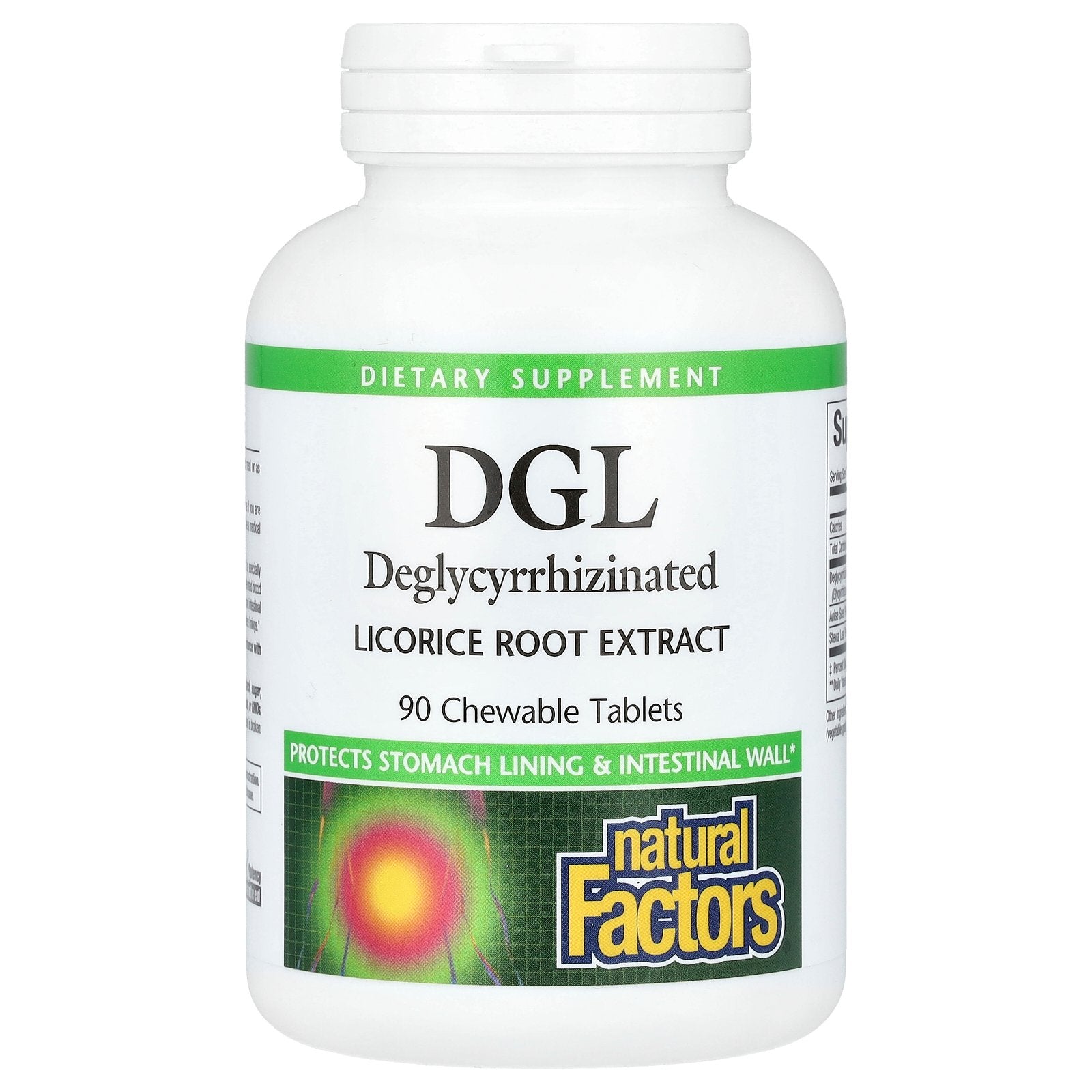 Natural Factors, DGL, Deglycyrrhizinated Licorice Root Extract, 90 Chewable Tablets