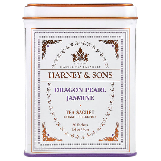 Harney & Sons, Classic Collection, Dragon Pearl Jasmine, 20 Tea Sachets, 1.4 oz (40 g)