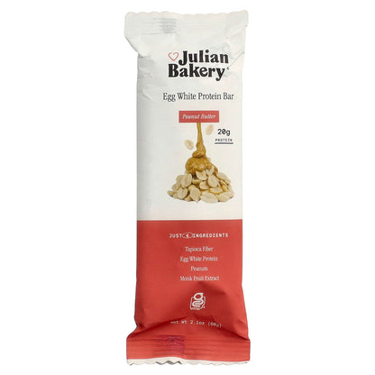 Julian Bakery, Egg White Protein Bar, Peanut Butter, 12 Bars, 2.1 oz (60 g) Each