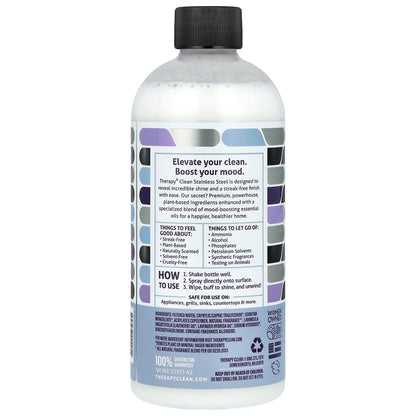 Therapy Clean, Stainless Steel, Cleaner & Polish, Fresh Lavender , 16 fl oz (473 ml)