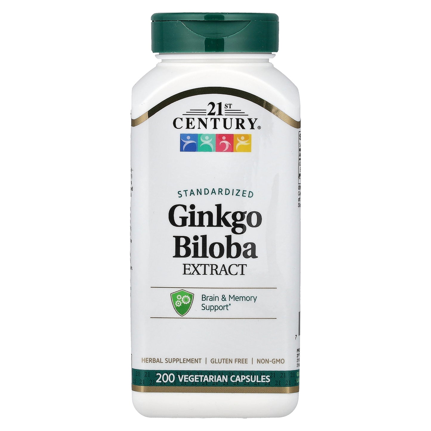 21st Century, Ginkgo Biloba Extract, Standardized, 200 Vegetarian Capsules (60 mg per Capsule)
