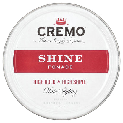 Cremo, Shine Pomade, High Hold & High Shine, 4 oz (113 g)