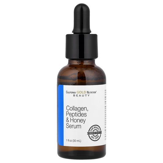 California Gold Nutrition, Collagen, Peptides, and Honey Serum, 1 fl oz (30 ml)