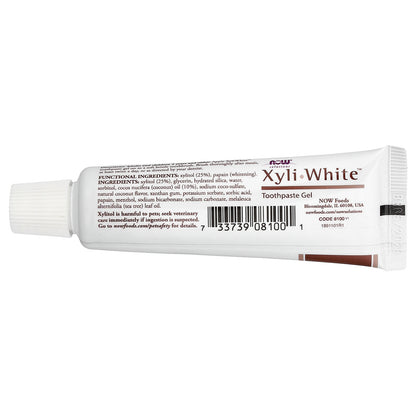 NOW Foods, Solutions, XyliWhite™, Toothpaste Gel, Coconut Oil, Mint, 1 oz (28 g)