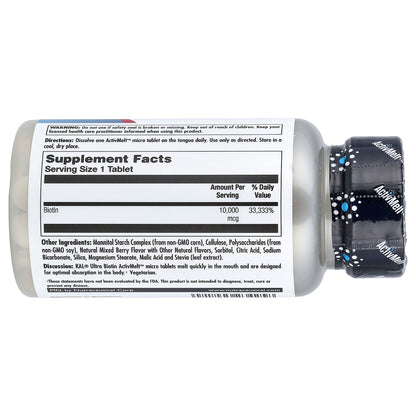 KAL, Ultra Biotin, ActivMelt™, Mixed Berry, 10,000 mcg, 60 Micro Tablets