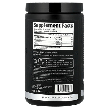 Kaged, BCAA 2:1:1, Unflavored, 14.2 oz (403.2 g)
