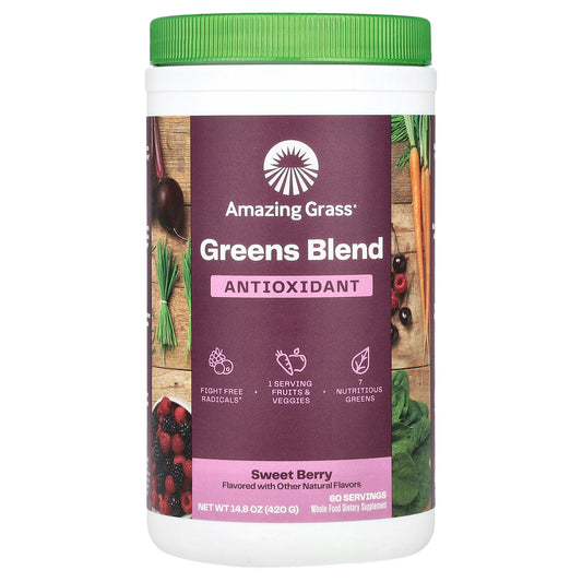 Amazing Grass, Greens Blend, Antioxidant, Sweet Berry, 14.8 oz (420 g)