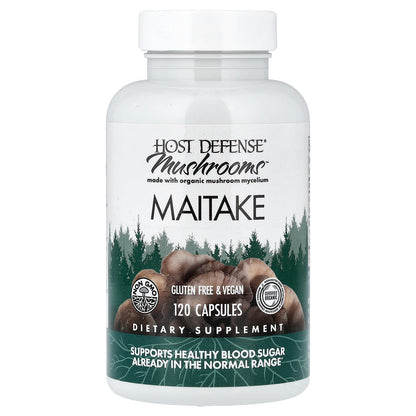 Host Defense, Mushrooms™, Maitake, 120 Capsules (0.5 g per Capsule)
