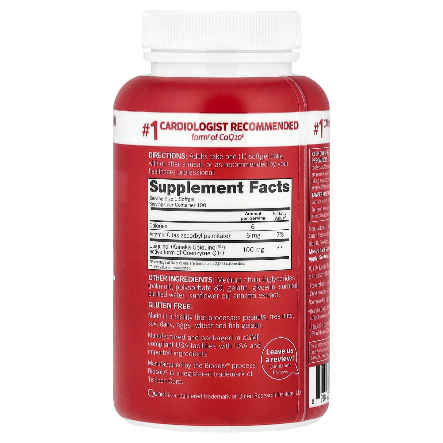 Qunol, Mega CoQ10 Ubiquinol, 100 Softgels