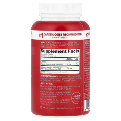 Qunol, Mega CoQ10 Ubiquinol, 100 Softgels