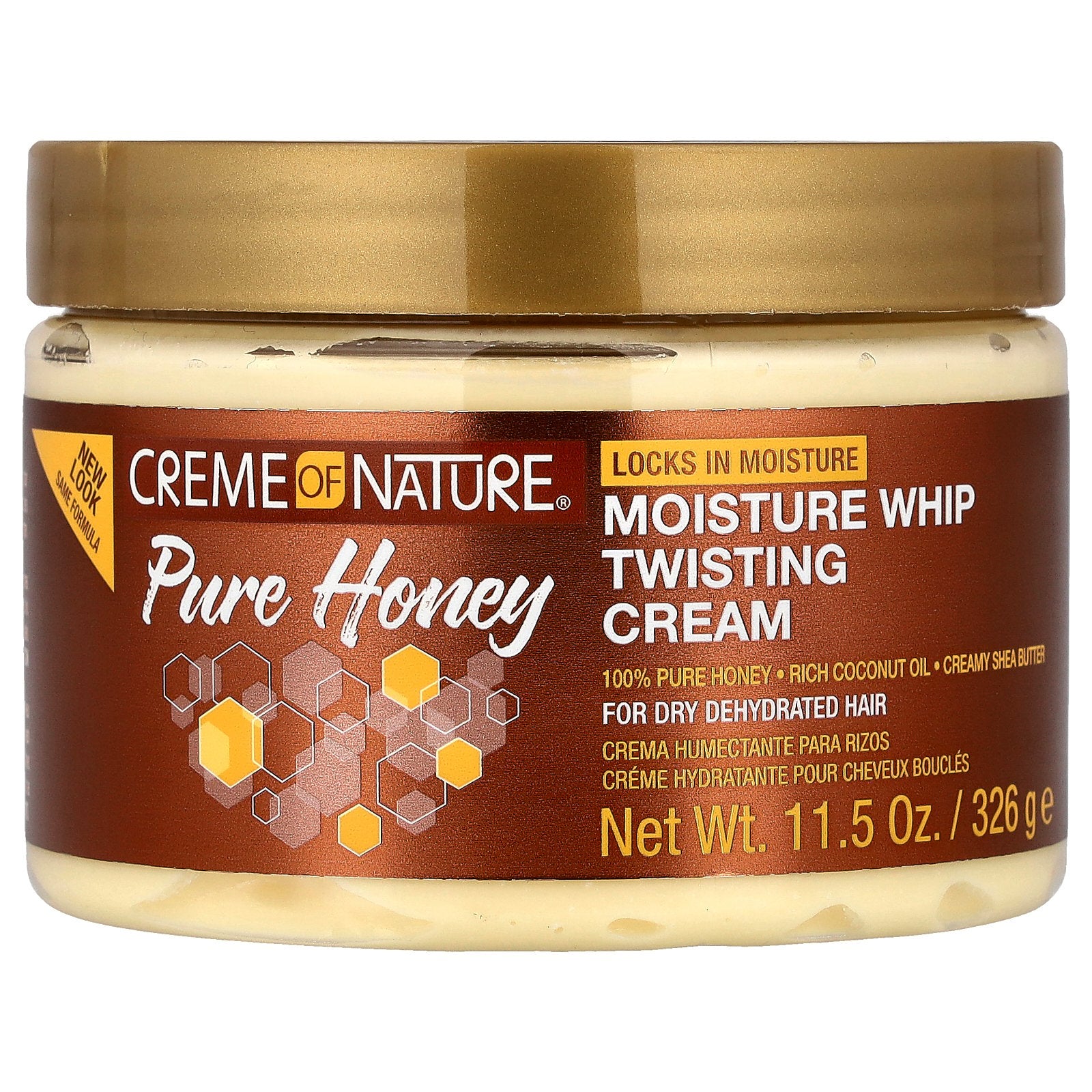 Creme Of Nature, Moisture Whip Twisting Cream, 100% Pure Honey, 11.5 oz (326 g)