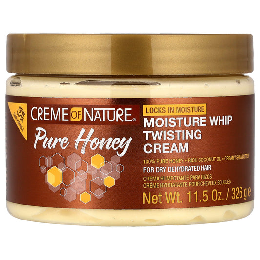 Creme Of Nature, Moisture Whip Twisting Cream, 100% Pure Honey, 11.5 oz (326 g)