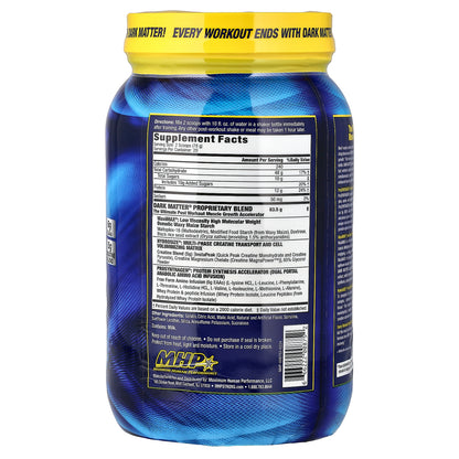 MHP, DARK MATTER®, Post-Workout Muscle Growth Accelerator, Blue Raspberry, 3.44 lbs (1,560 g)