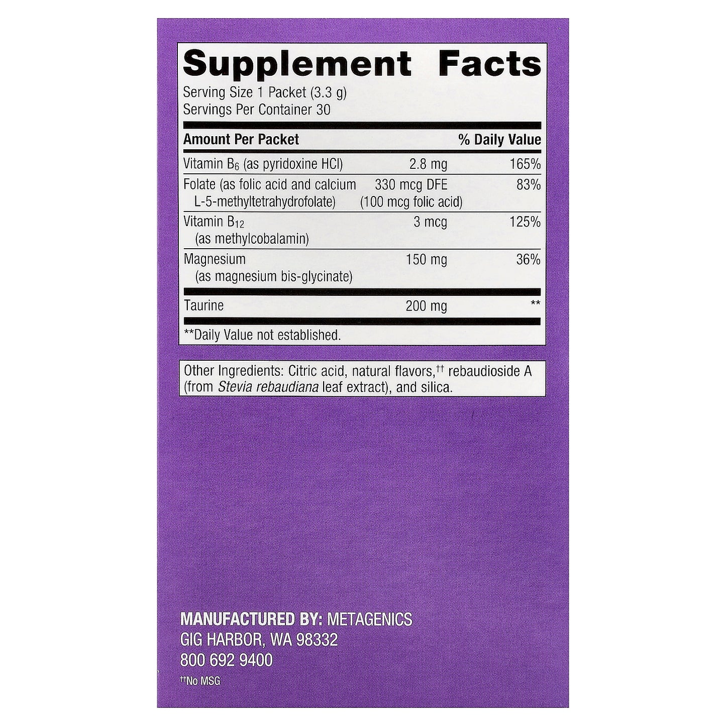 Metagenics, MetaRelax®, Orange Citrus, 30 Packets, 0.11 oz (3.3 g) Each