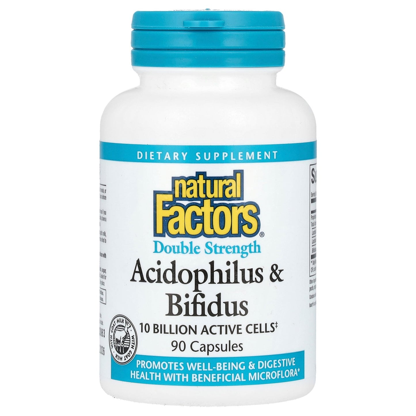 Natural Factors, Acidophilus & Bifidus, 10 Billion CFU, 90 Capsules