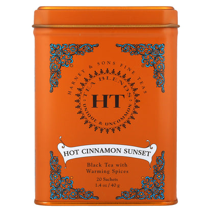 Harney & Sons, HT Tea Blends, Hot Cinnamon Sunset, 20 Tea Sachets, 1.4 oz (40 g)