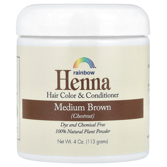 Rainbow Research, Henna, Hair Color & Conditioner, Medium Brown (Chestnut), 4 oz (113 g)