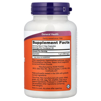 NOW Foods, Quercetin, 500 mg, 100 Veg Capsules