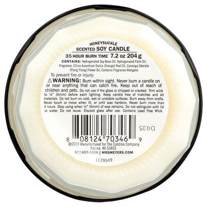 Mrs. Meyers Clean Day, Scented Soy Candle, Honeysuckle, 7.2 oz (204 g)