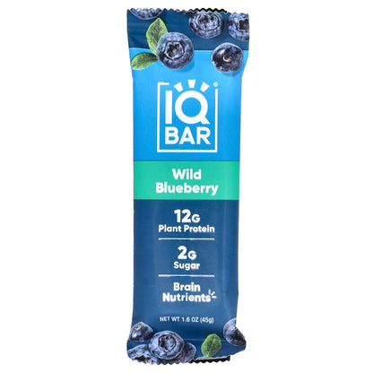 IQBAR, Plant Protein Bars, Wild Blueberry, 12 Bars, 1.6 oz (45 g) each