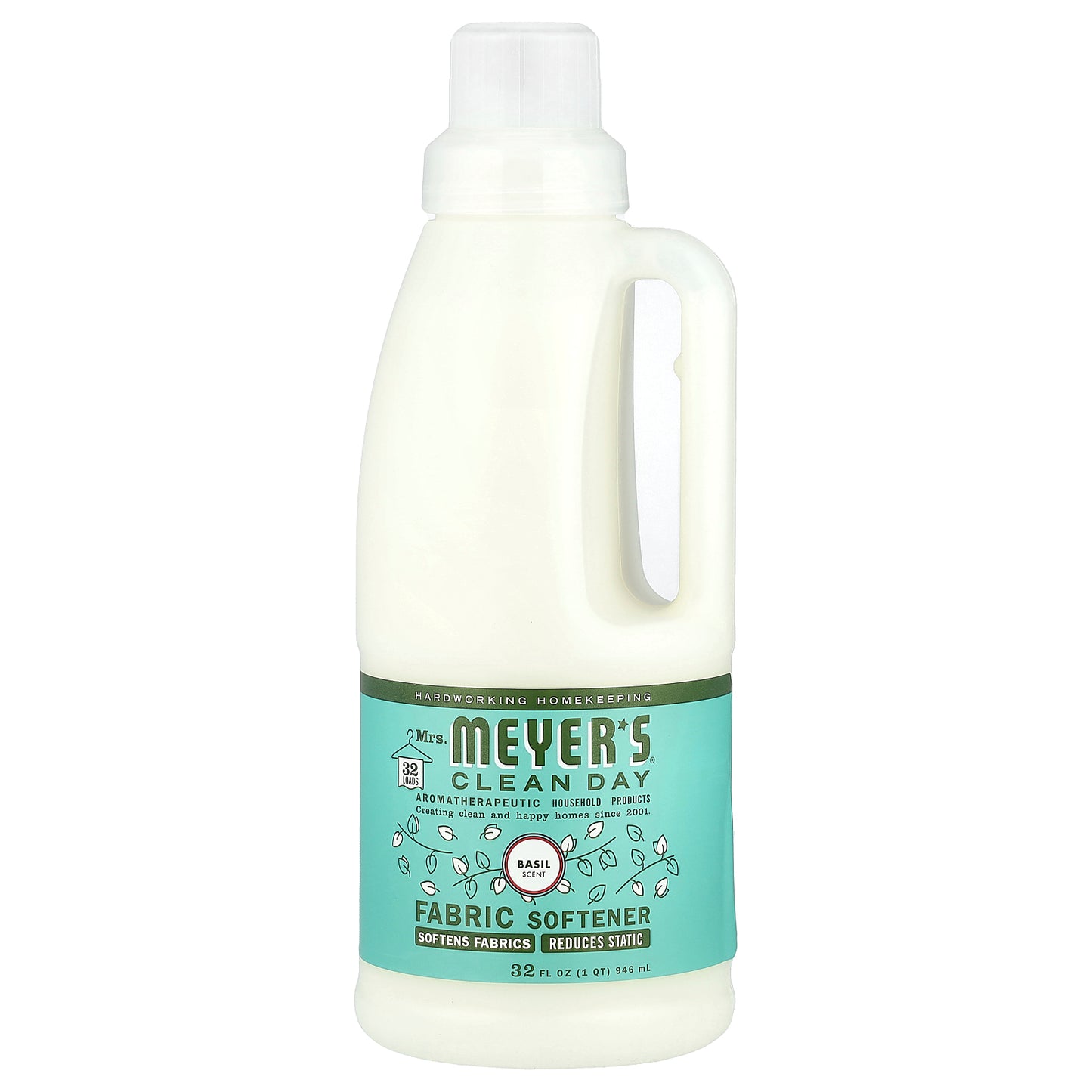 Mrs. Meyers Clean Day, Fabric Softener, Basil, 32 fl oz (946 ml)