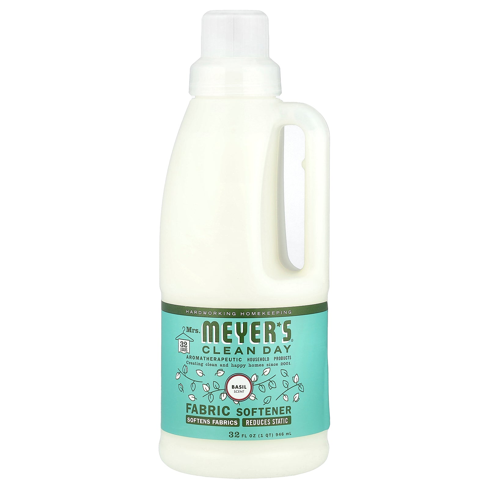 Mrs. Meyers Clean Day, Fabric Softener, Basil, 32 fl oz (946 ml)