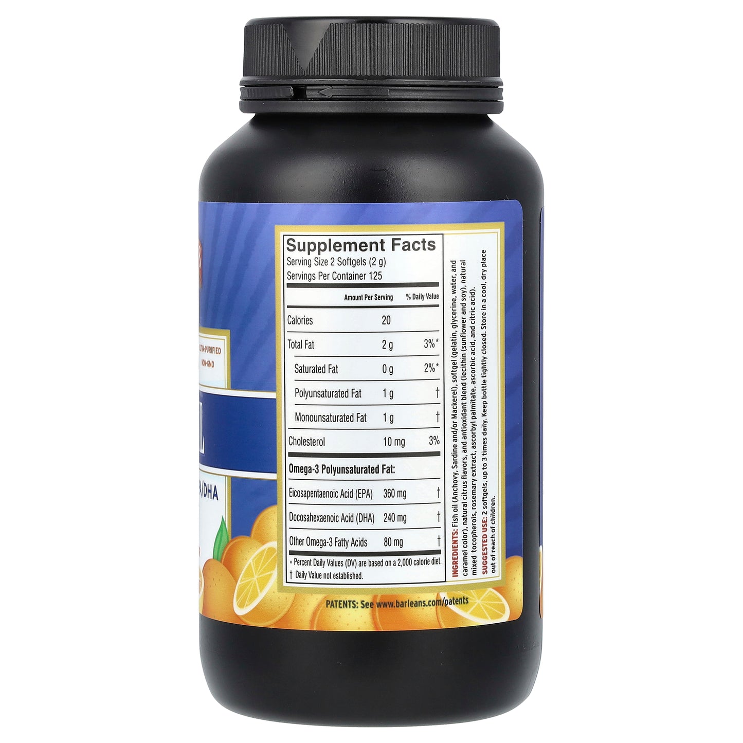 Barlean's, Fresh Catch, Fish Oil, Omega-3 EPA/DHA, Orange, 600 mg, 250 Softgels (300 mg per Softgel)