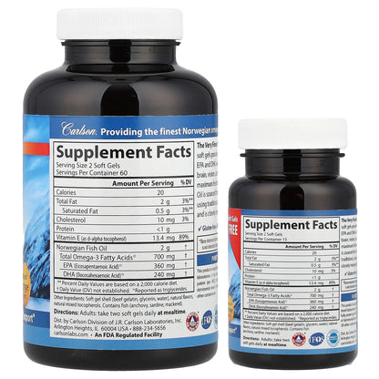 Carlson, The Very Finest Fish Oil, Natural Orange, 150 Soft Gels