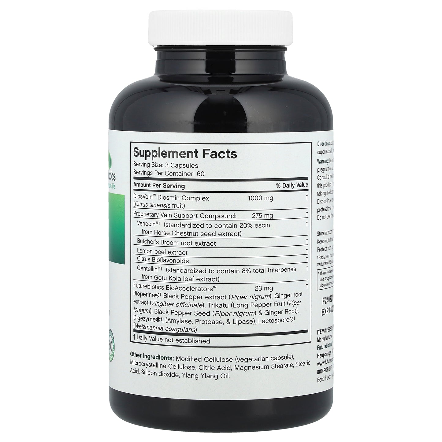 Futurebiotics, VeinFactors®, Varicose Vein Complex, 180 Vegetarian Capsules