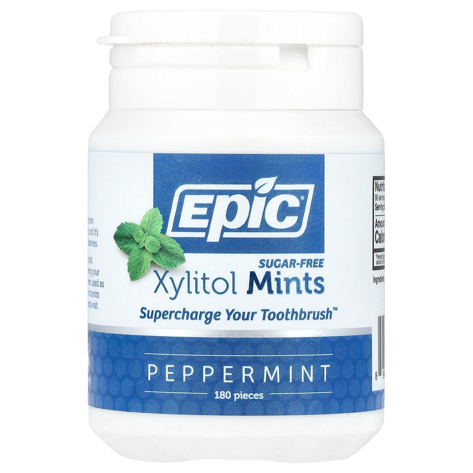 Epic Dental, Xylitol Mints, Peppermint, Sugar-Free, 180 Pieces