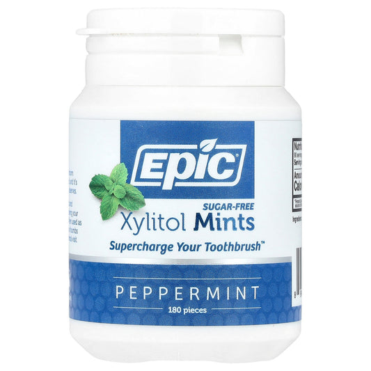 Epic Dental, Xylitol Mints, Peppermint, Sugar-Free, 180 Pieces