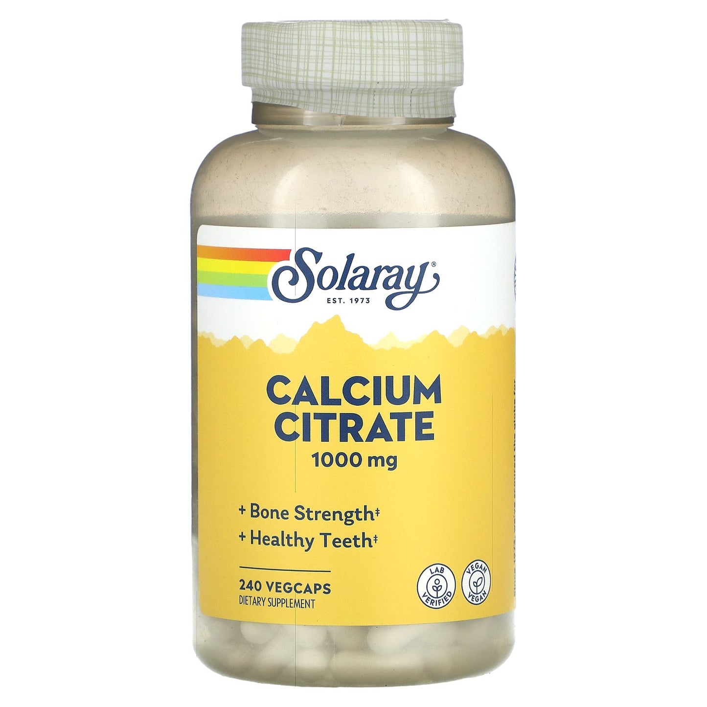 Solaray, Calcium Citrate, 1,000 mg, 240 VegCaps (250 mg per Capsule)