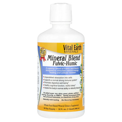 Vital Earth Minerals, Mineral Blend Fulvic-Humic, 32 fl oz (946 ml)