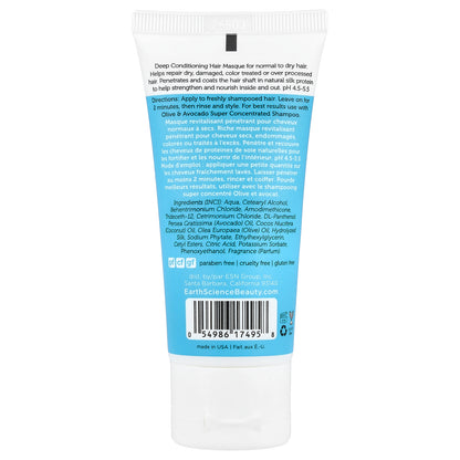 Earth Science, Deep Conditioning Hair Masque, For Normal To Dry Hair, Olive & Avocado™, 2 oz (59 g)