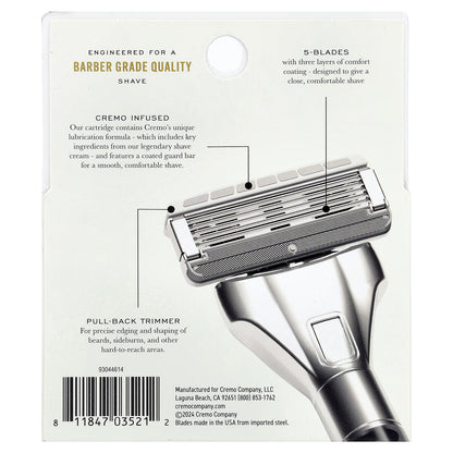 Cremo, Razor Refills, Cartridges, 4 Cartridges