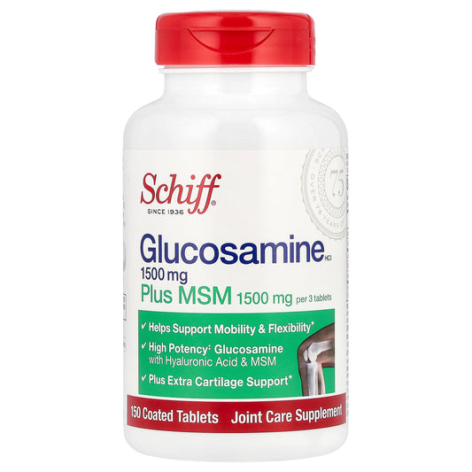 Schiff, Glucosamine Plus MSM, 150 Coated Tablets