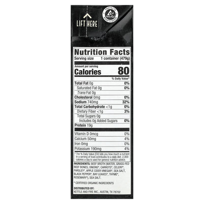 Kettle & Fire, Bone Broth, Classic Beef, 16.9 oz (479 g)