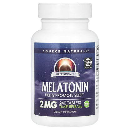 Source Naturals, Melatonin, Time Release, 2 mg, 240 Tablets