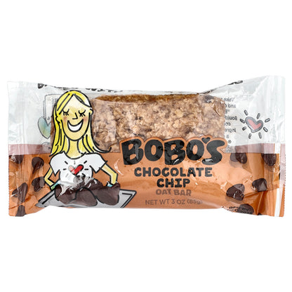 Bobo's Oat Bars, Oatmeal Bar, Chocolate Chip, 12 Bars, 3 oz (85 g) Each