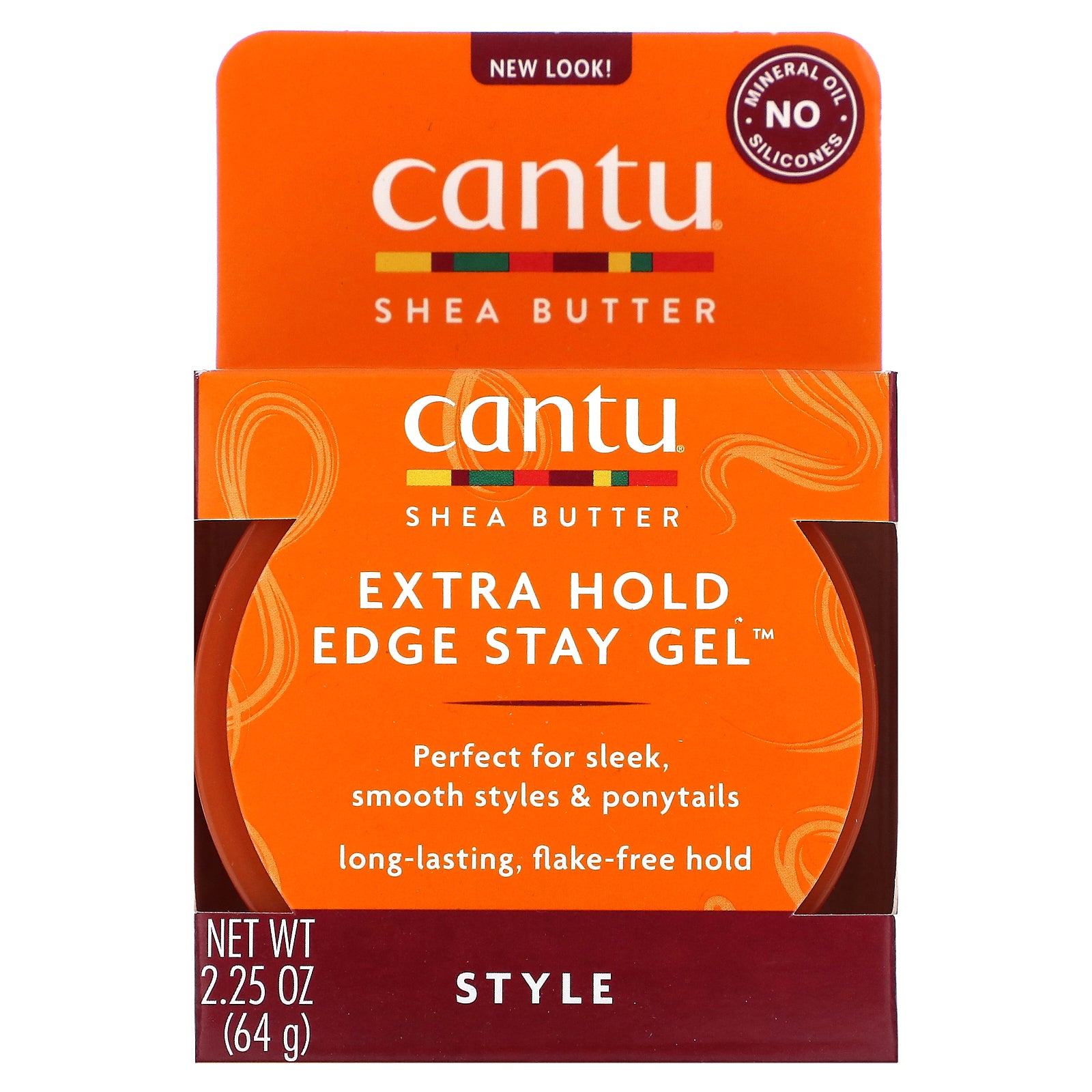 Cantu, Shea Butter, Extra Hold Edge Stay Gel, 2.25 oz (64 g)