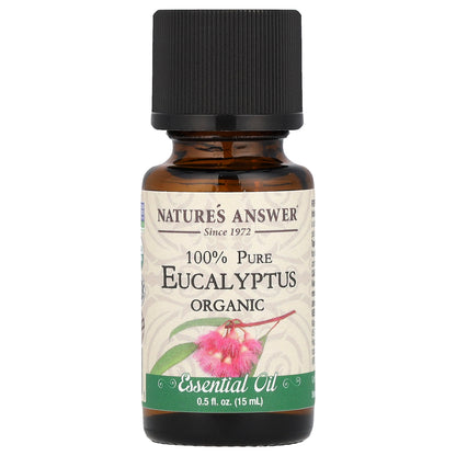 Nature's Answer, 100% Pure Organic Essential Oil, Eucalyptus, 0.5 fl oz (15 ml)