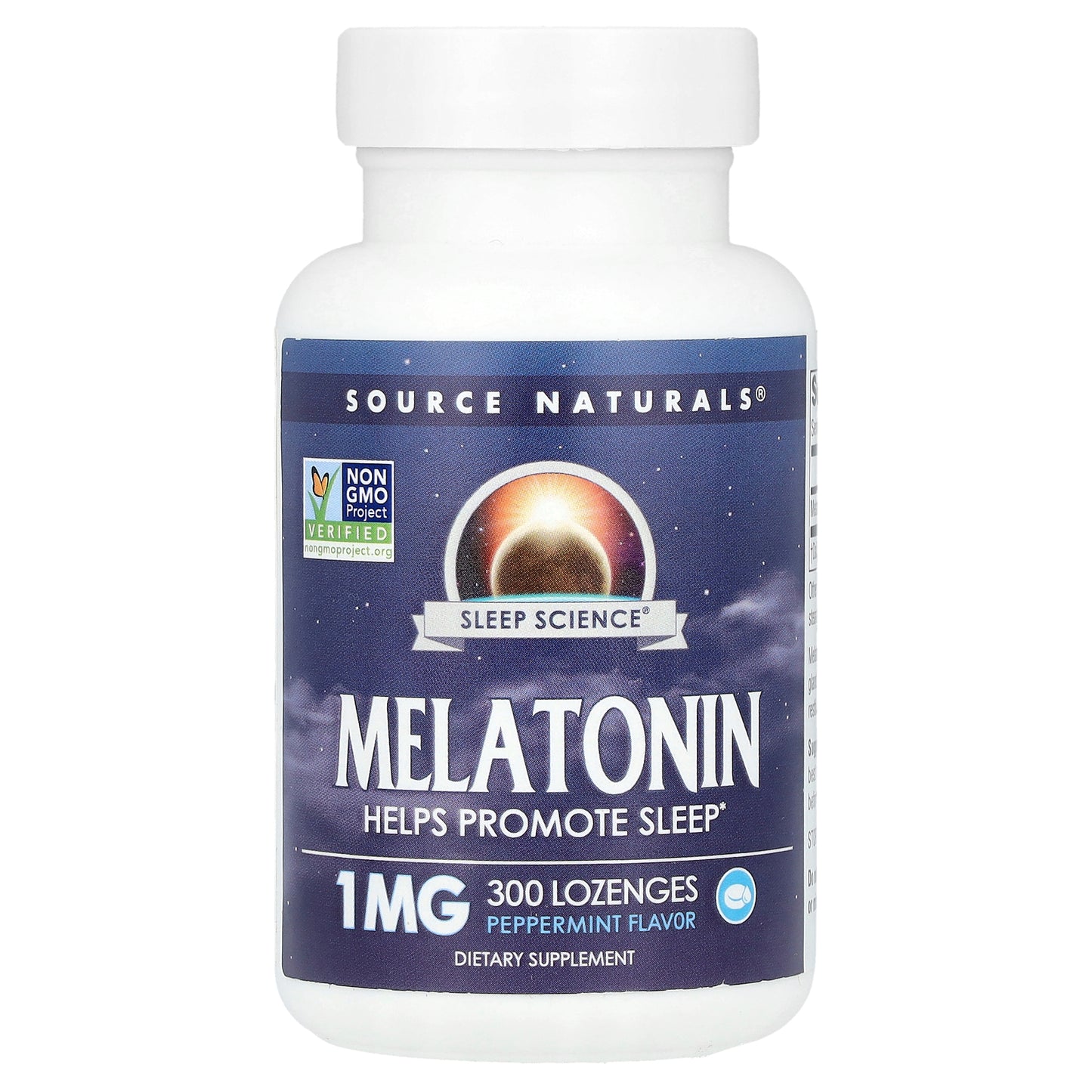 Source Naturals, Sleep Science®, Melatonin, Peppermint, 1 mg, 300 Lozenges